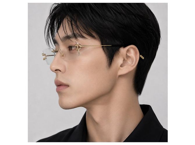 Cartier Randlose Brille Gold Golden - Ansicht 10