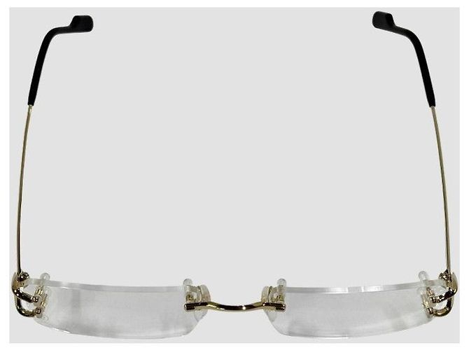 Cartier Randlose Brille Gold Golden - Ansicht 12