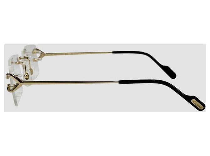 Cartier Randlose Brille Gold Golden - Ansicht 15