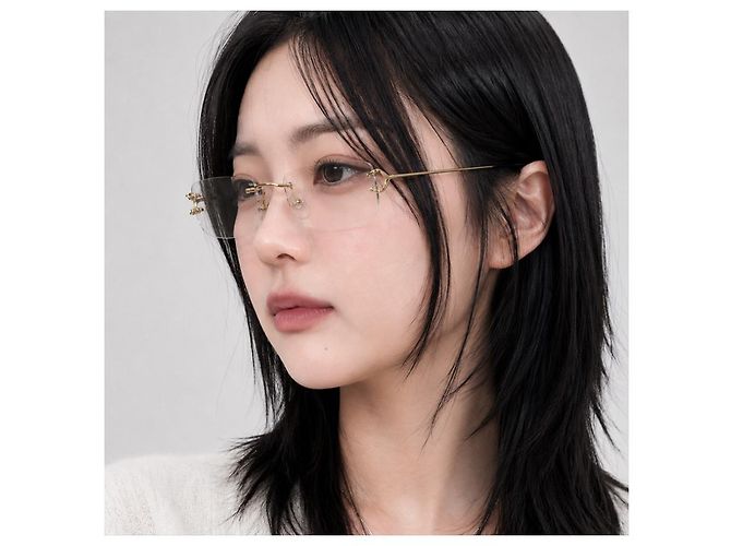 Cartier Randlose Brille Gold Golden - Ansicht 9