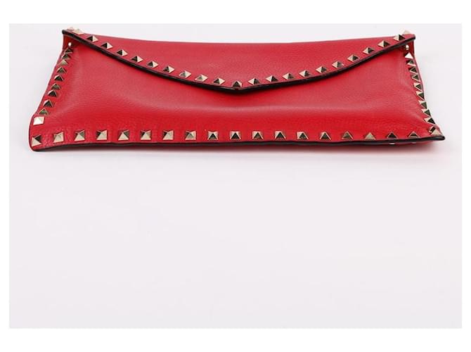 Valentino Clutch Rockstud Envelope Rossa Rosso - vista 5