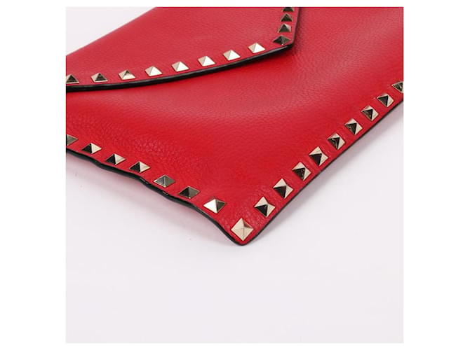 Valentino Clutch Rockstud Envelope Rossa Rosso - vista 6