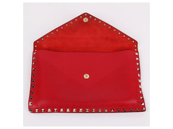 Valentino Clutch Rockstud Envelope Rossa Rosso - vista 8