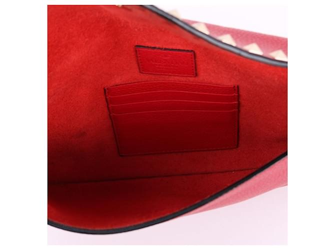 Valentino Clutch Rockstud Envelope Rossa Rosso - vista 9
