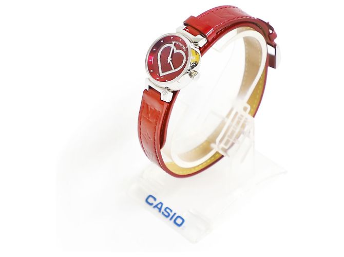 Louis Vuitton Orologio da donna a due cinturini Tambour con quarzo e diamanti Rosso - vista 5