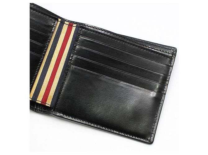 Thom Browne Black Glossy Leather Embossed Icon Bifold Wallet - view 6