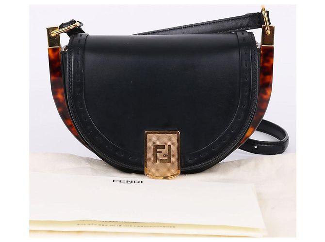 Fendi Mini borsa a tracolla Moonlight placcata oro FF Nero - Ansicht 12