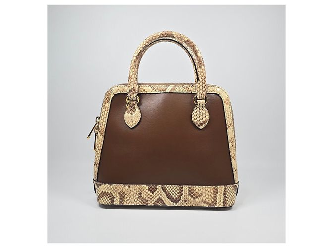Horsebit 1955 Gucci Kleiner Leder-Tote und Schultertasche mit Top-Handle und Python-Besatz und Horsebit Mehrfarben - Ansicht 4