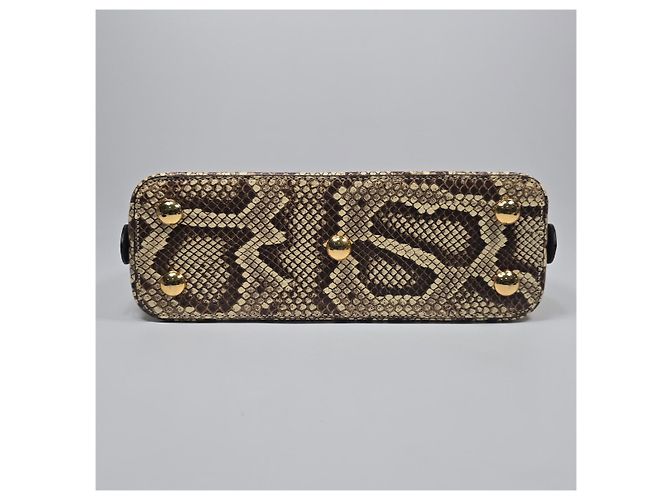 Horsebit 1955 Gucci Kleiner Leder-Tote und Schultertasche mit Top-Handle und Python-Besatz und Horsebit Mehrfarben - Ansicht 7