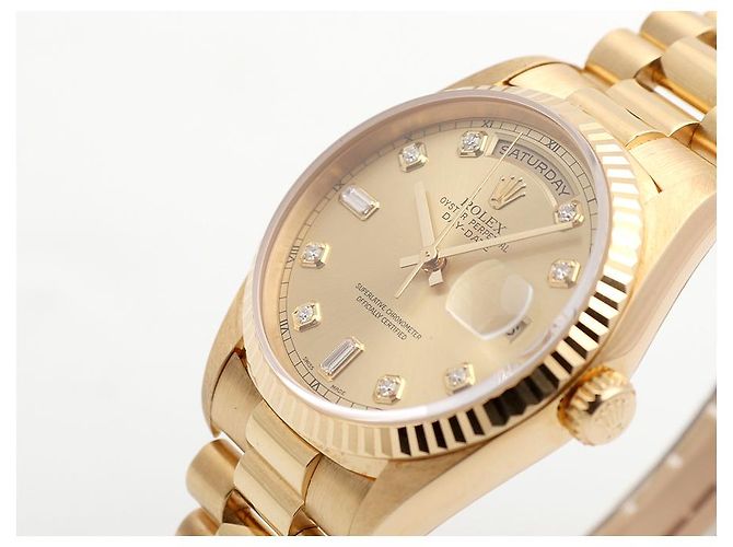 Rolex Orologio Day-Date da uomo in oro Original Ten-Point Diamond D'oro - vista 11