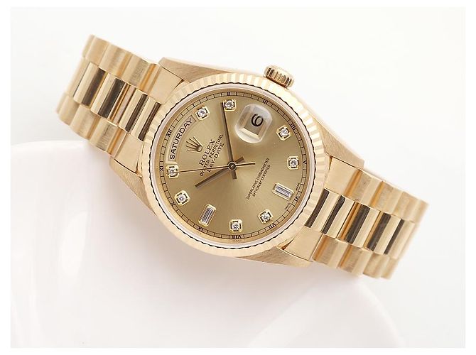Rolex Orologio Day-Date da uomo in oro Original Ten-Point Diamond D'oro - vista 13