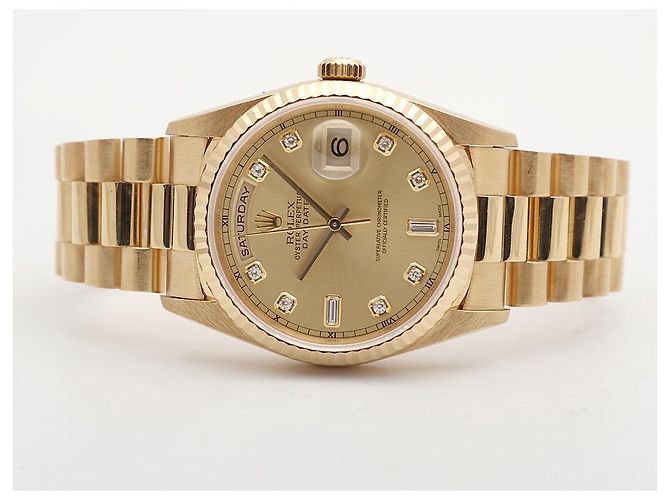 Rolex Orologio Day-Date da uomo in oro Original Ten-Point Diamond D'oro - vista 14