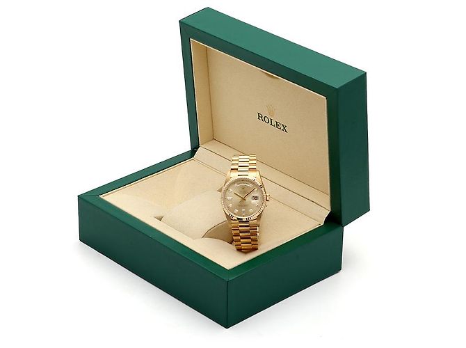 Rolex Orologio Day-Date da uomo in oro Original Ten-Point Diamond D'oro - vista 18