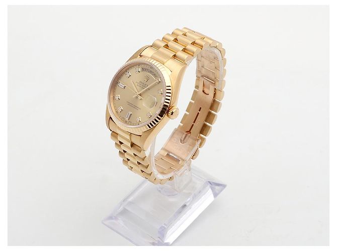 Rolex Orologio Day-Date da uomo in oro Original Ten-Point Diamond D'oro - vista 4