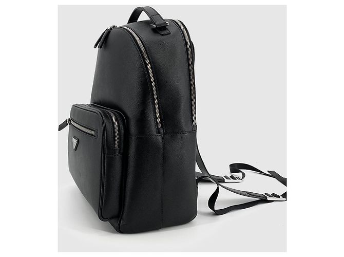Prada Zaino in Saffiano con logo Triangle Nero - vista 4
