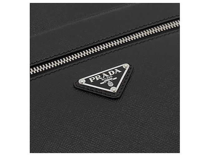 Prada Zaino in Saffiano con logo Triangle Nero - vista 8