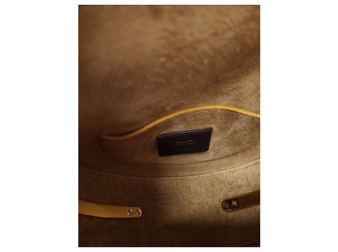 Fendi Borsa a tracolla Moonlight Saddle in pelle arancione - vista 4