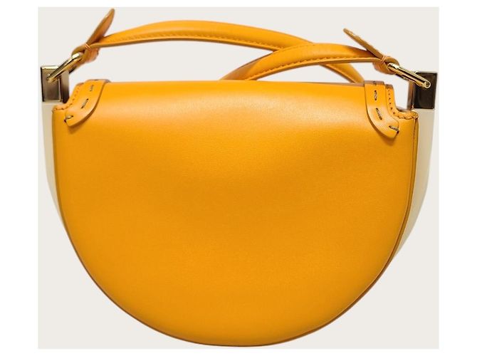 Fendi Borsa a tracolla Moonlight Saddle in pelle arancione - vista 5