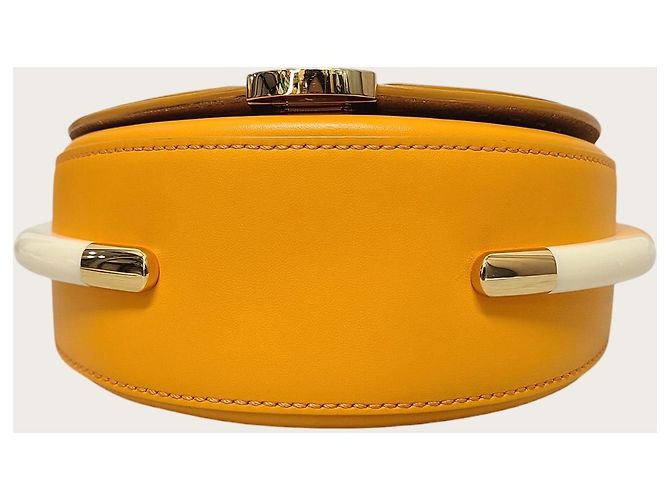Fendi Borsa a tracolla Moonlight Saddle in pelle arancione - vista 6