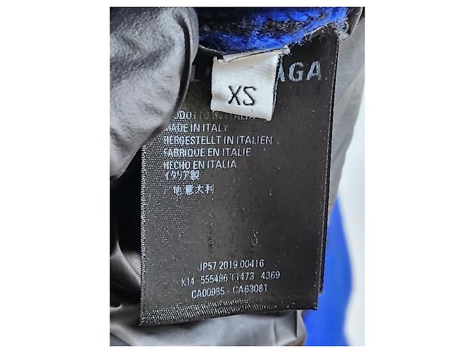 Balenciaga XS Cobalt Blue Multi-Logo Wool Knit - view 5