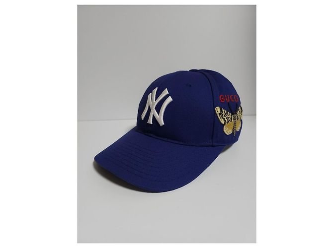 Gucci MLB Blue Butterfly Embroidered Baseball Cap - view 7