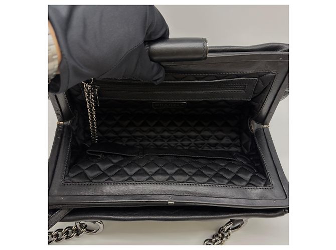 Chanel Borsa a tracolla con catena logo CC Nera Nero - vista 10