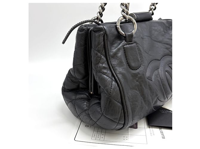 Chanel Borsa a tracolla con catena logo CC Nera Nero - vista 5