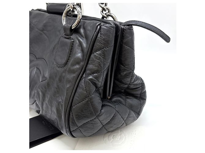 Chanel Borsa a tracolla con catena logo CC Nera Nero - vista 6