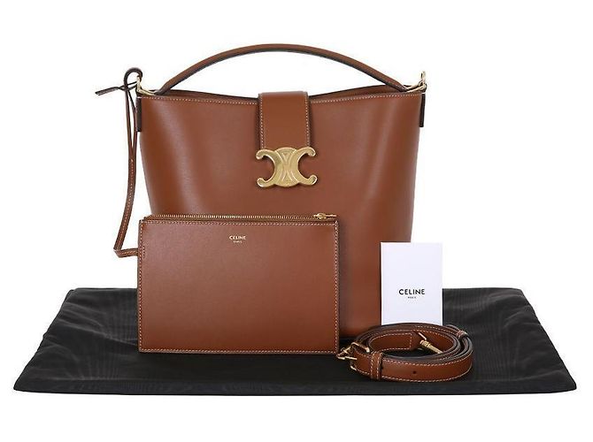 16 Céline Louise Bucket Handtasche Medium Tan Braun - Ansicht 10