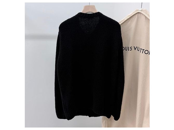 Louis Vuitton Chunky Intarsia Strickjacke Schwarz Grade/XL - Ansicht 5