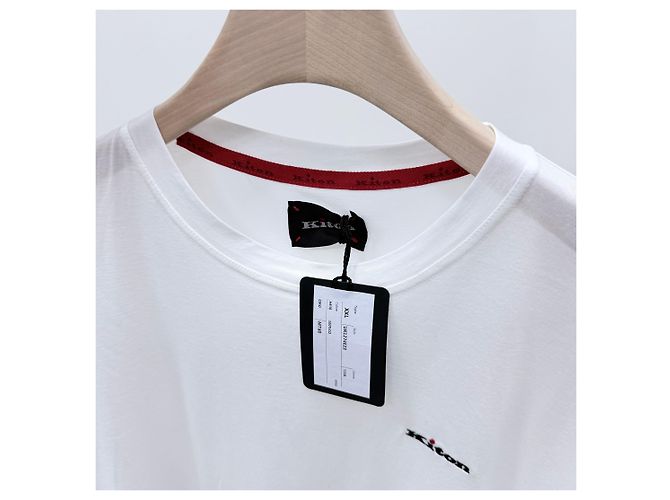 Kiton T-Shirt aus Baumwolle mit Rundhalsausschnitt und gesticktem Logo Weiß - Ansicht 5