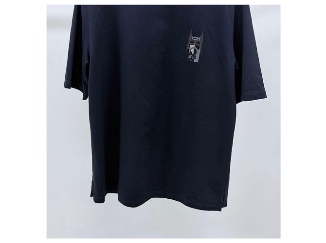 Hermès Batman Battle Horse T-Shirt mit Lederpatch Blau - Ansicht 4
