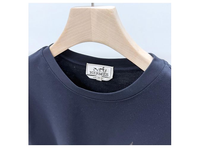 Hermès Batman Battle Horse T-Shirt mit Lederpatch Blau - Ansicht 7