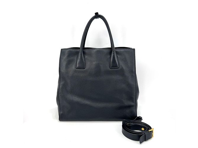Prada Borsa Tote e Borsa a Spalla Vittelo Daino Black Nero - vista 4