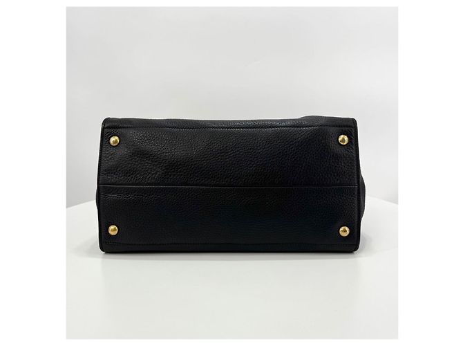 Prada Borsa Tote e Borsa a Spalla Vittelo Daino Black Nero - vista 9