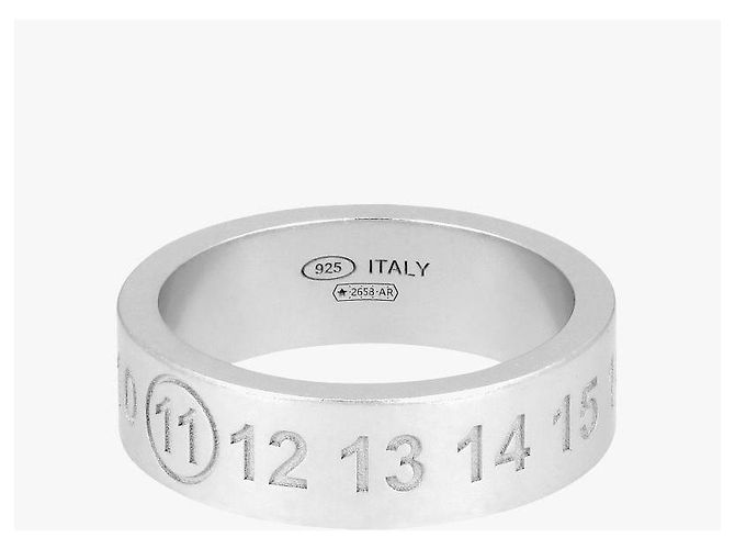 Maison Martin Margiela Anello in argento con logo con numerazione incisa - vista 2