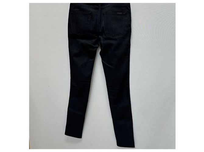 Saint Laurent Jeans skinny de denim negro usados - vista 6