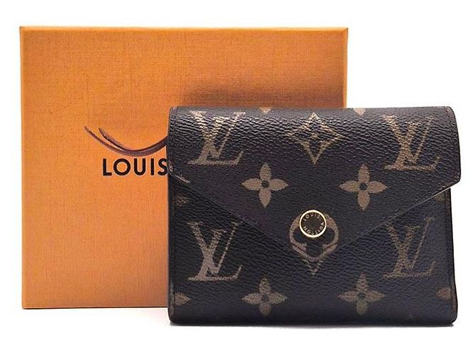 Louis Vuitton Cartera Monogram Victorine Castaño - vista 8