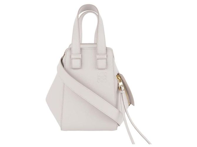 Loewe Bolsa Hammock compacta em couro de bezerro de grão macio Prata - vista 10