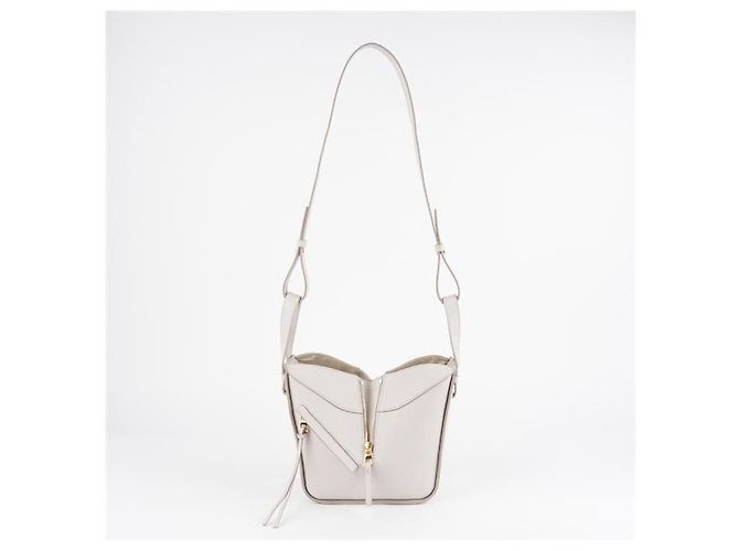 Loewe Bolsa Hammock compacta em couro de bezerro de grão macio Prata - vista 5