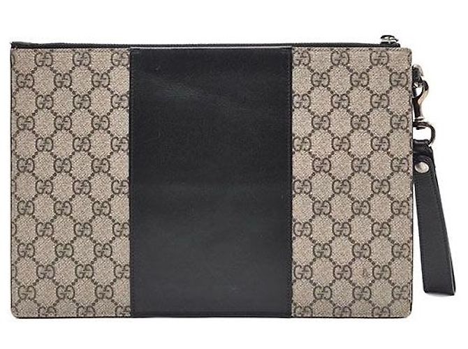 Gucci Clutch Eden GG Supreme Marrone - vista 3