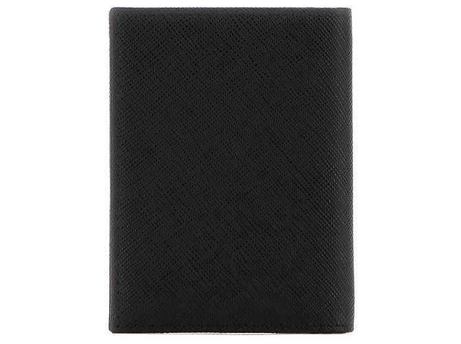 Prada Saffiano Card Holder Black QHH - view 2