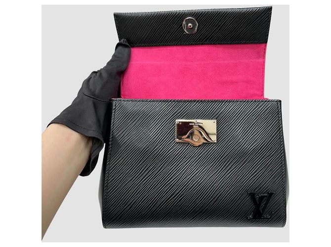 Louis Vuitton Borsa Tote Cluny Mini Épi Black Nero - vista 6