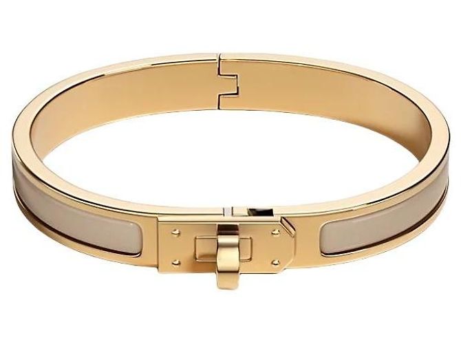 Hermès Pulsera Mini Click Kelly Oro Marrón Glacé Naranja - vista 2