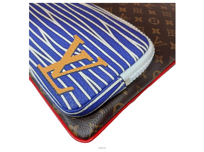 Louis Vuitton Pochette Multi Pocket Pouch Clutch Bag Blu - vista 5