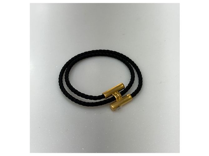 Hermès Bracciale Tunis Tresse da uomo Nero Oro - vista 4