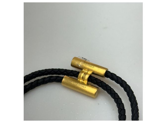 Hermès Bracciale Tunis Tresse da uomo Nero Oro - vista 5