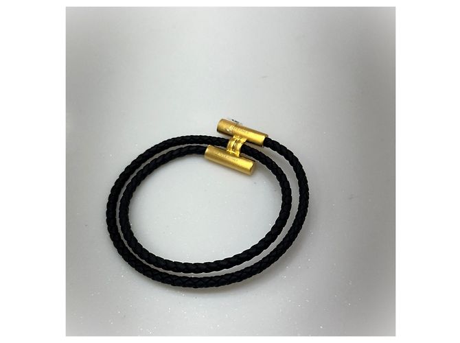 Hermès Bracciale Tunis Tresse da uomo Nero Oro - vista 6