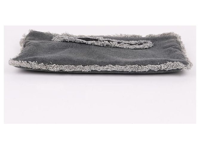 Zadig & Voltaire Clutch in denim con tracolla grigia Marrone - vista 7