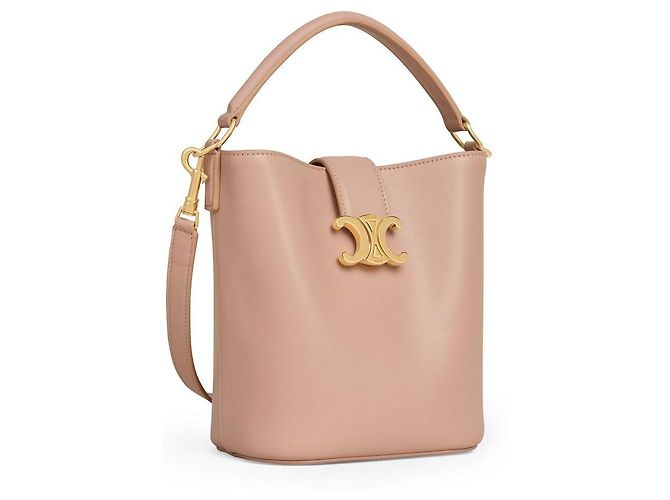 16 Céline Piccola borsa a secchiello Louise in pelle di vitello liscia Soft Peach Arancione - vista 2